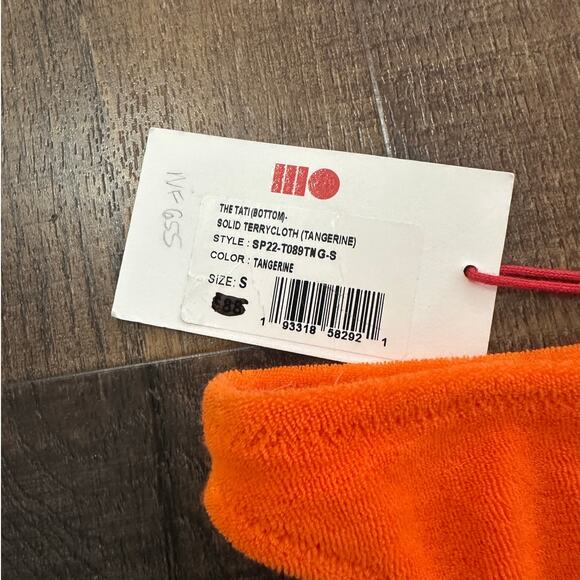 NWT Solid & Striped Terry Tati Bikini Bottom in Tangerine Size Small - Picture 5 of 8
